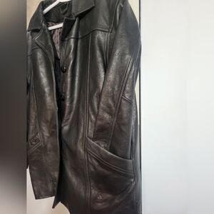 Black Leather Coat